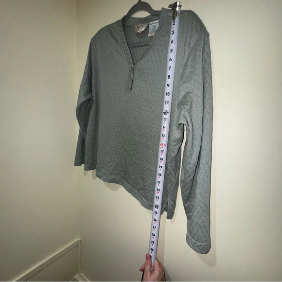 Women’s Image By Sears Vintage 90’s Long Sleeve  Top with Flower Buttons Size 20 - Picture 13 of 16
